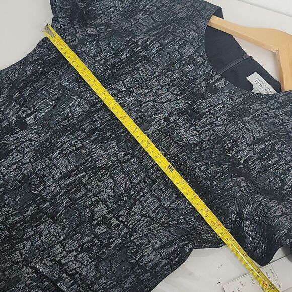 Rickie Freeman for Teri Jon NWT Black/ Chrome Top Size 6 - Picture 8 of 11